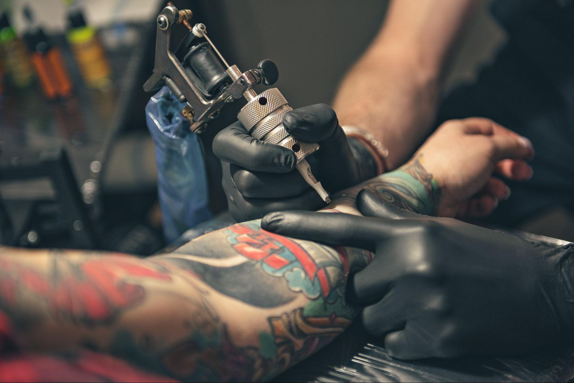 Peeling tattoo