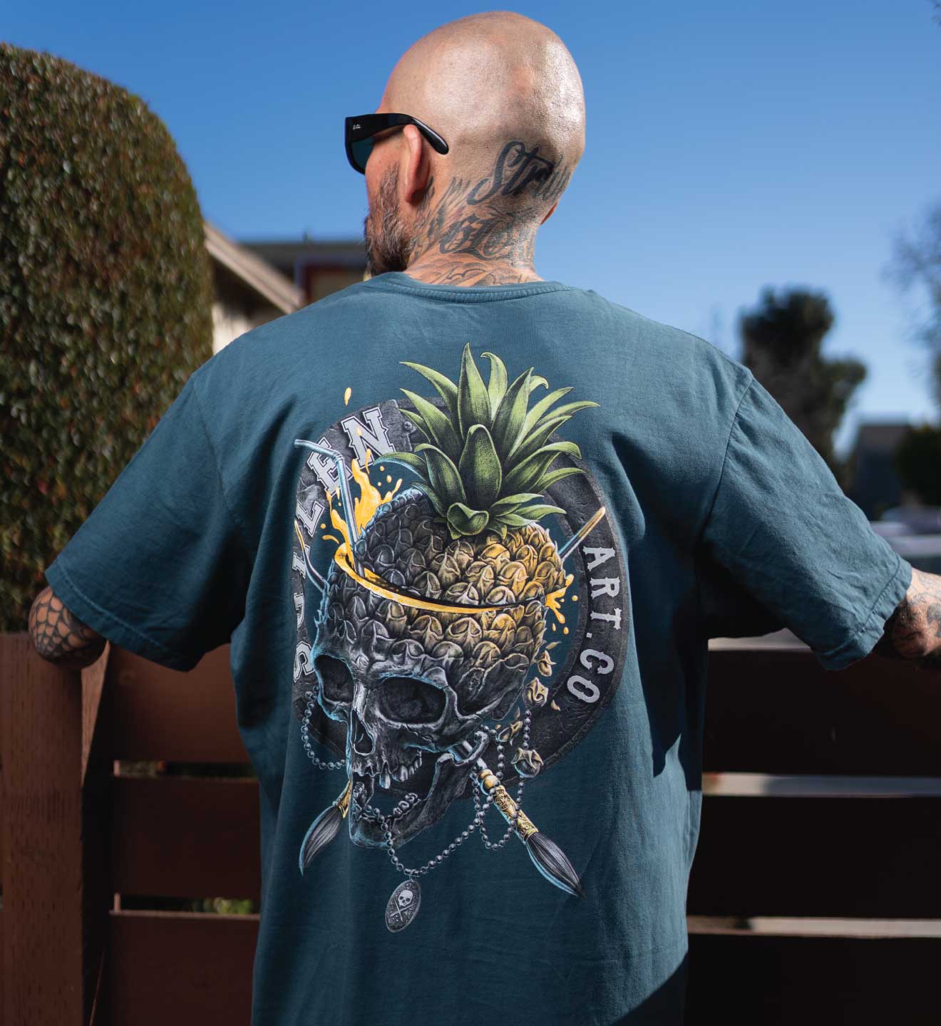 Man wearing Sliced Pineapple Premium Tee by Sullen