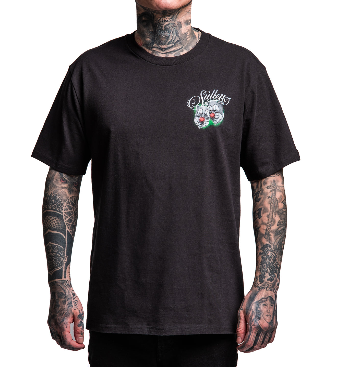 MODEL WEARING SULLEN 420 T SHIRT