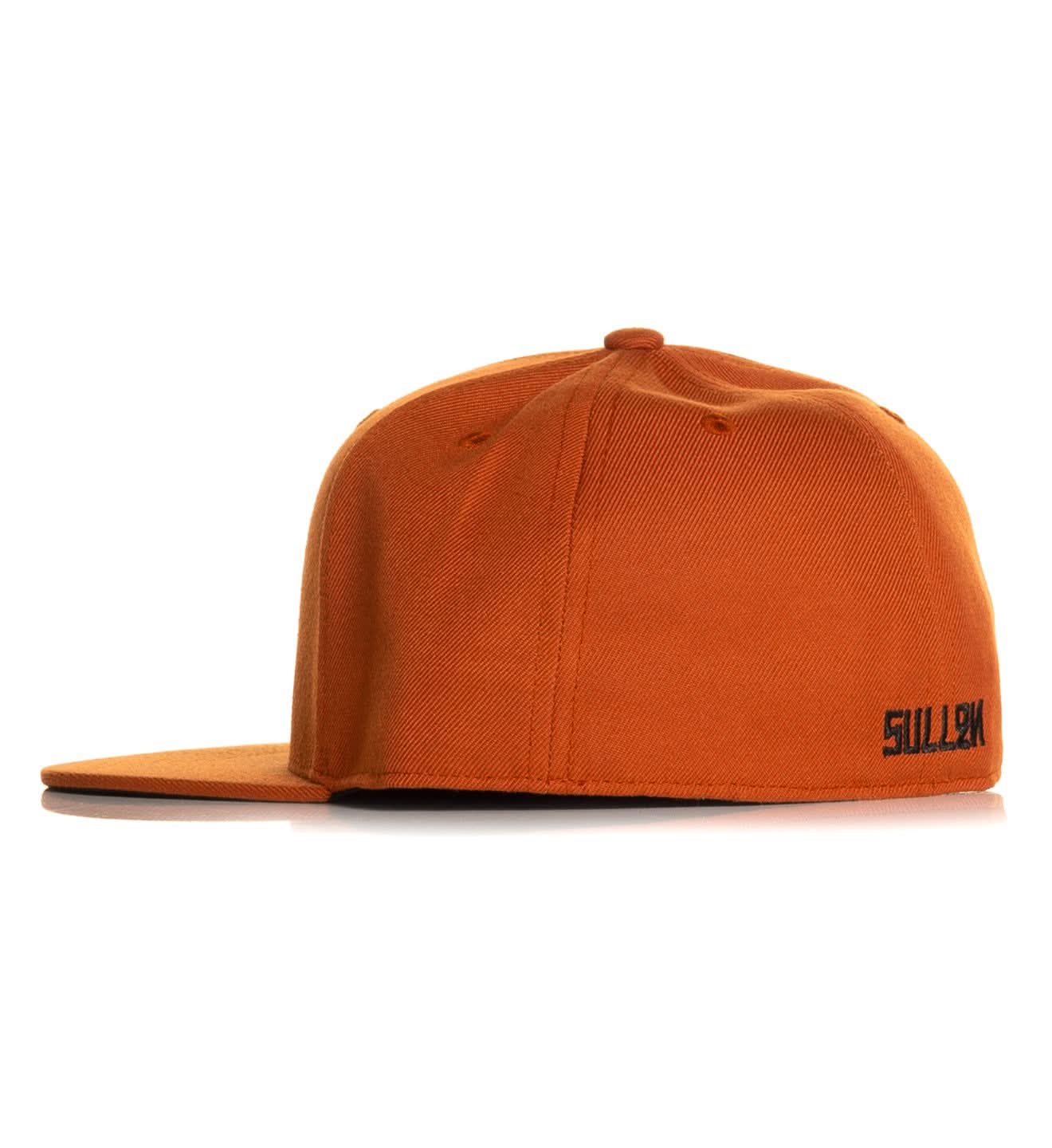 Badge Fitted Hat - Burnt Orange -