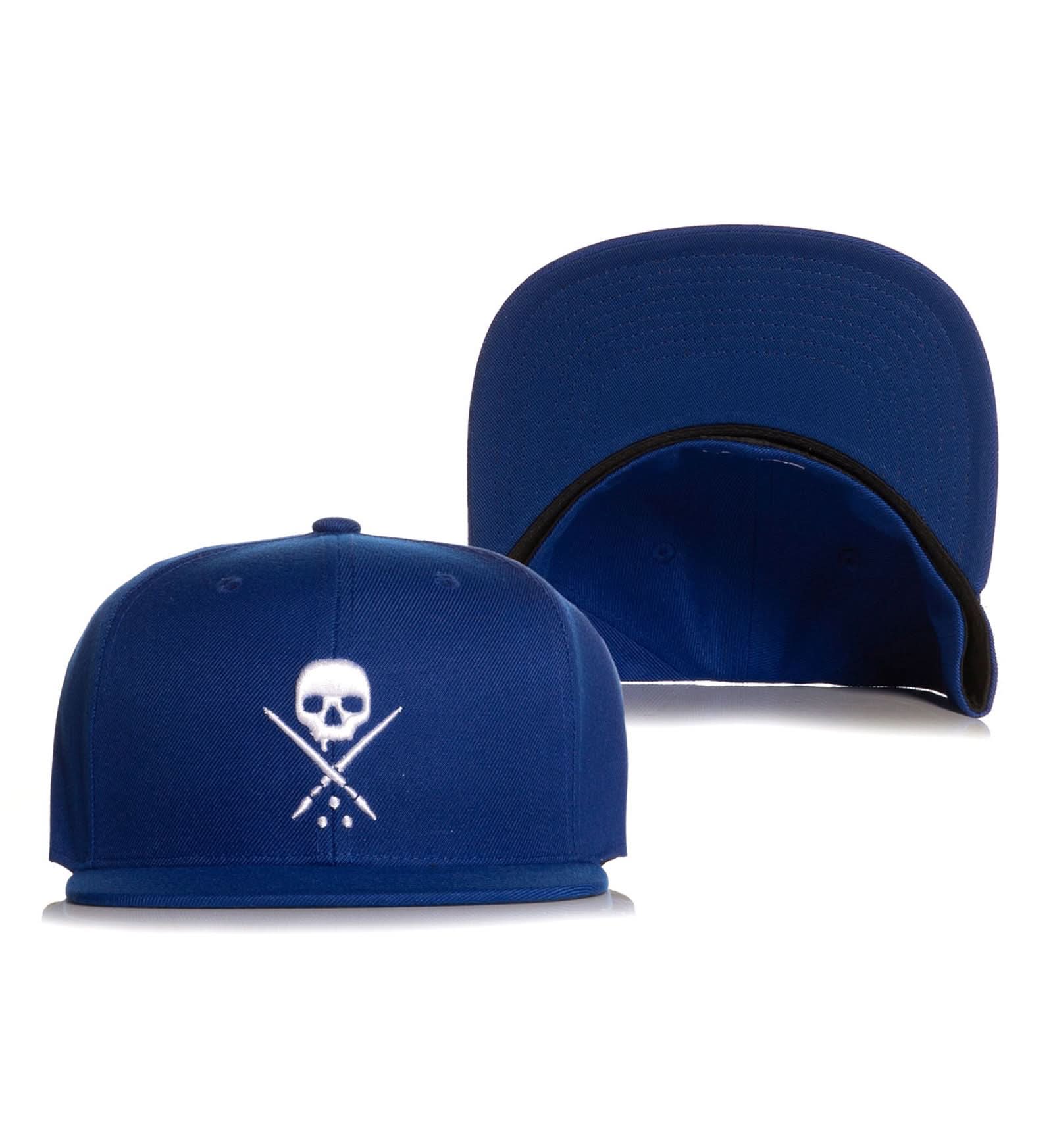 Badge Fitted Hat - Royal Blue -