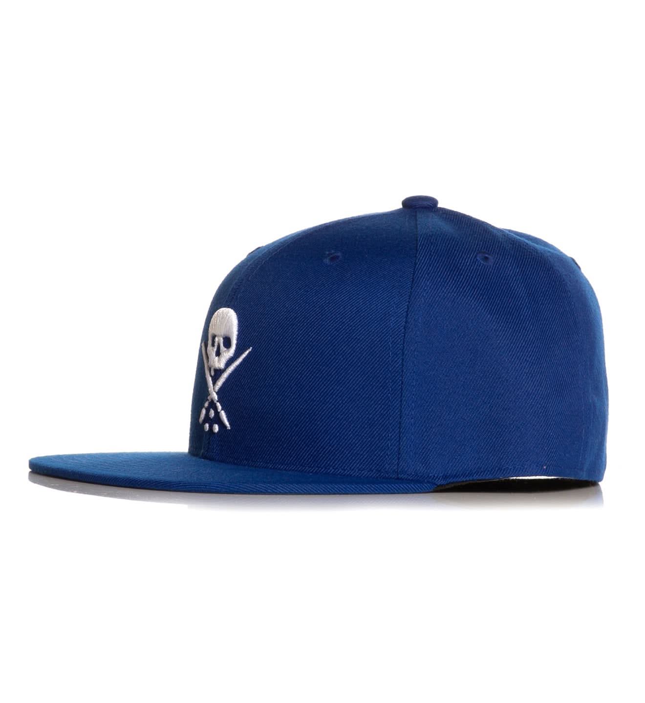 Badge Fitted Hat - Royal Blue -
