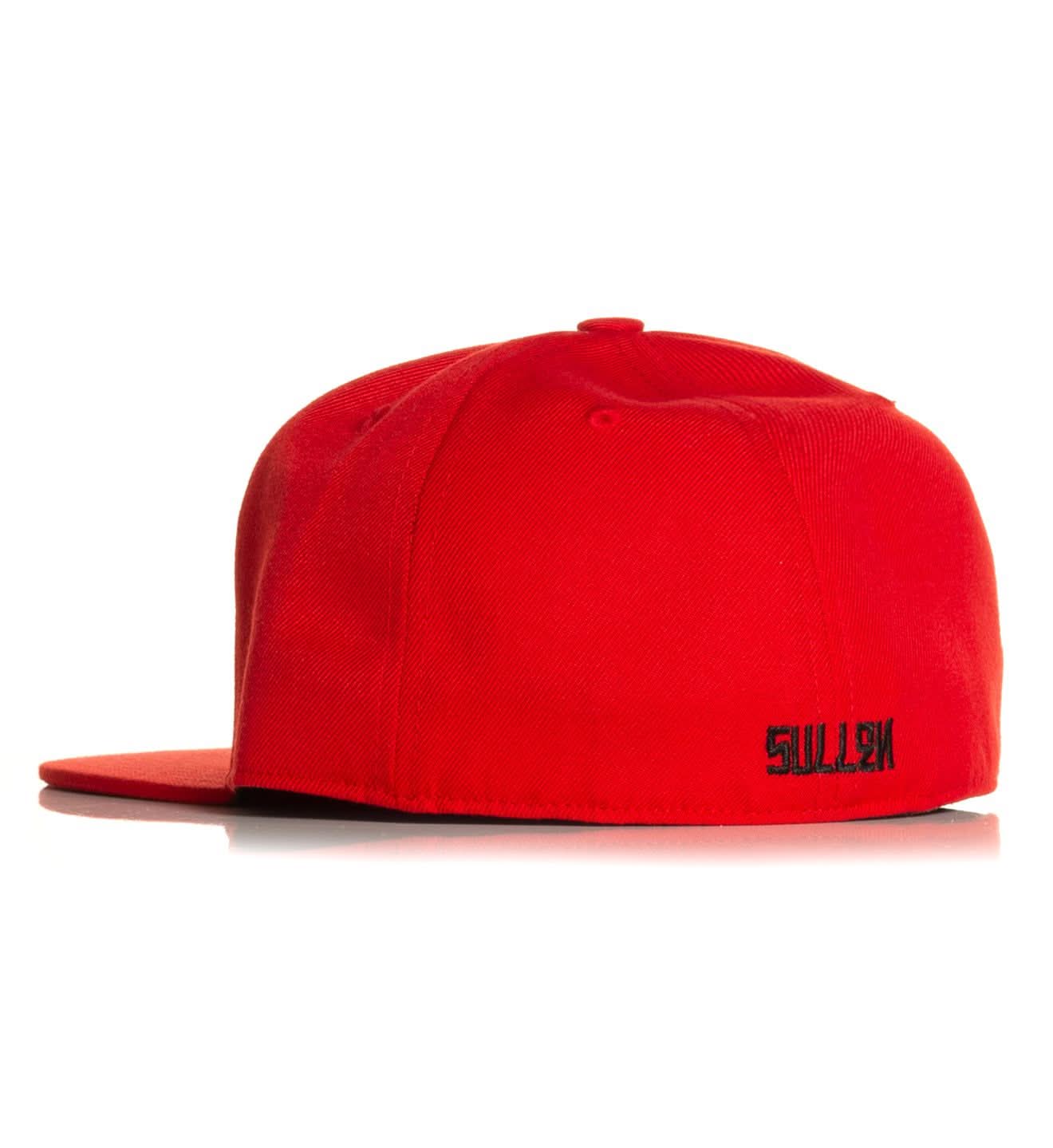 Badge Fitted Hat - Scarlet -