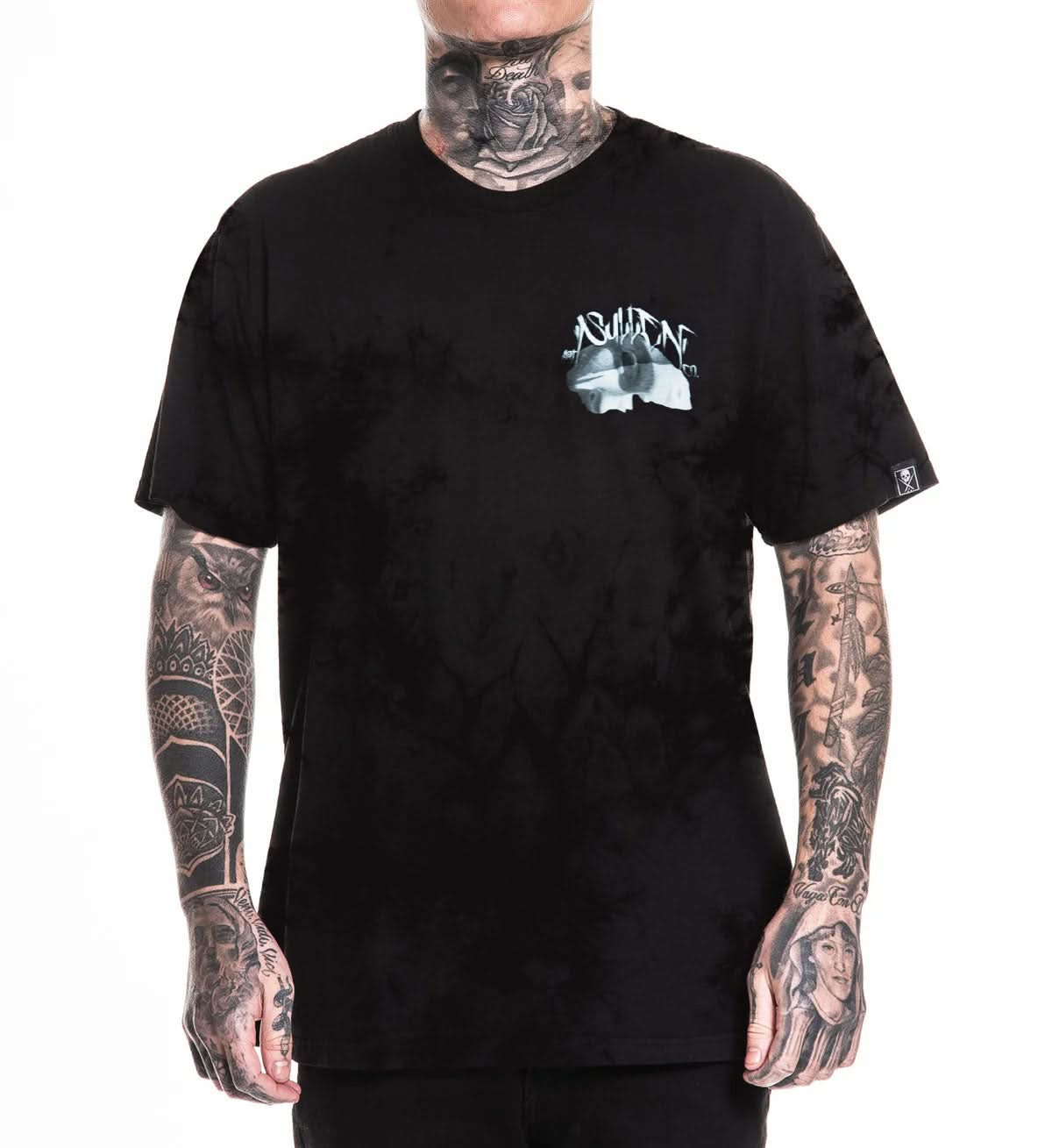 BLACK SULLEN TEE WITH MARBLE GRAPHIC