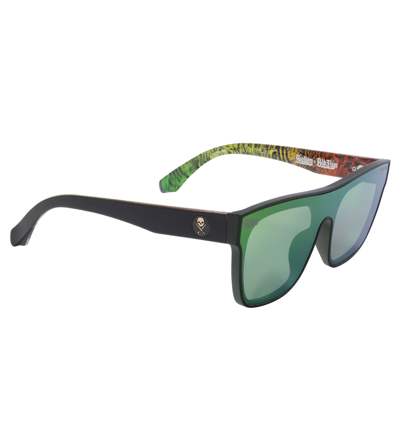 Cholohaflys Sunglasses - Shiny Black/Green -