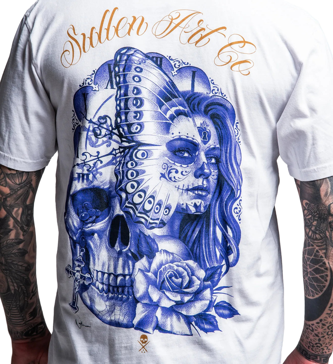 MODEL WEARING SULLEN T SHIRT