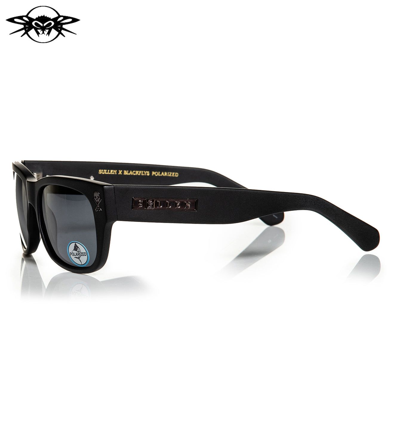 Next Chapter Matte Black Chrome Polar Sunglasses