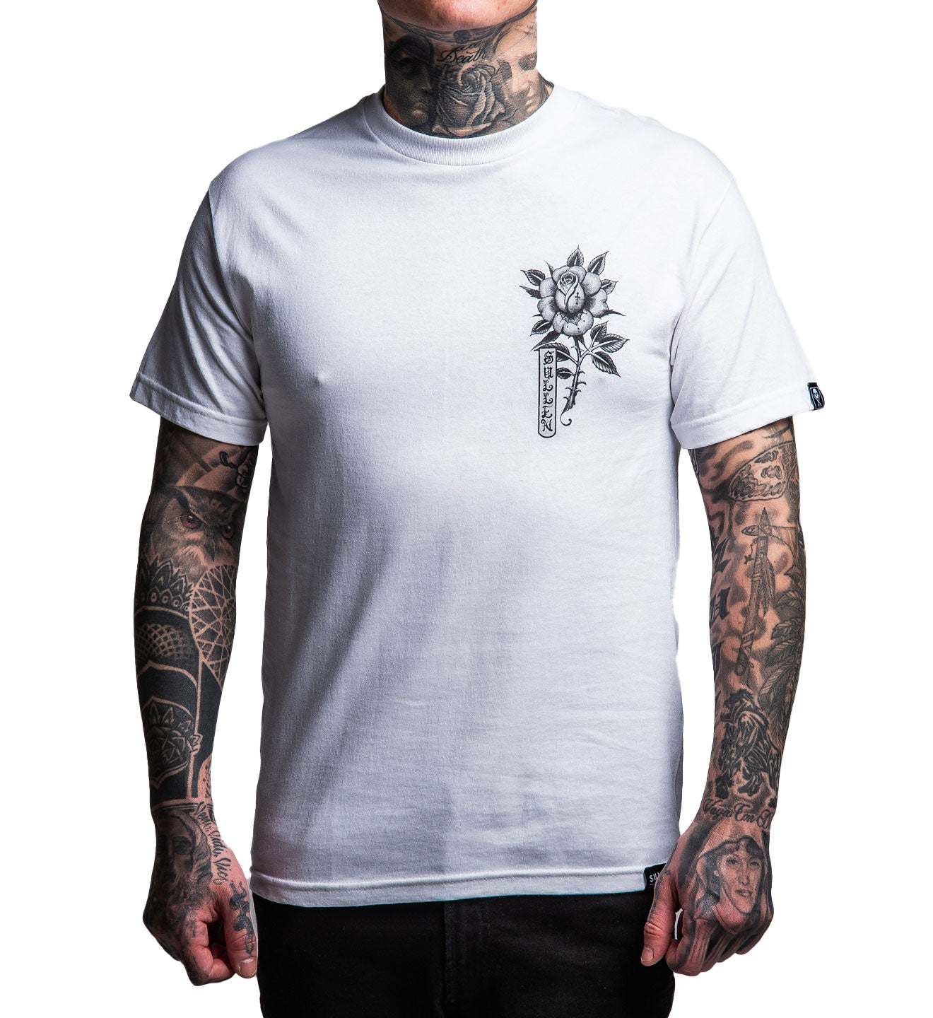 MODEL WEARING SULLEN T SHIRT