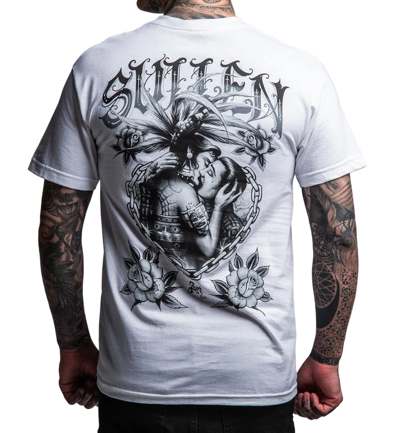MODEL WEARING SULLEN T SHIRT