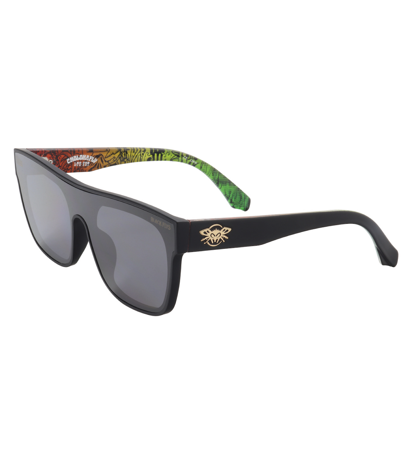 Cholohaflys Sunglasses - Shiny Black/Smoke -