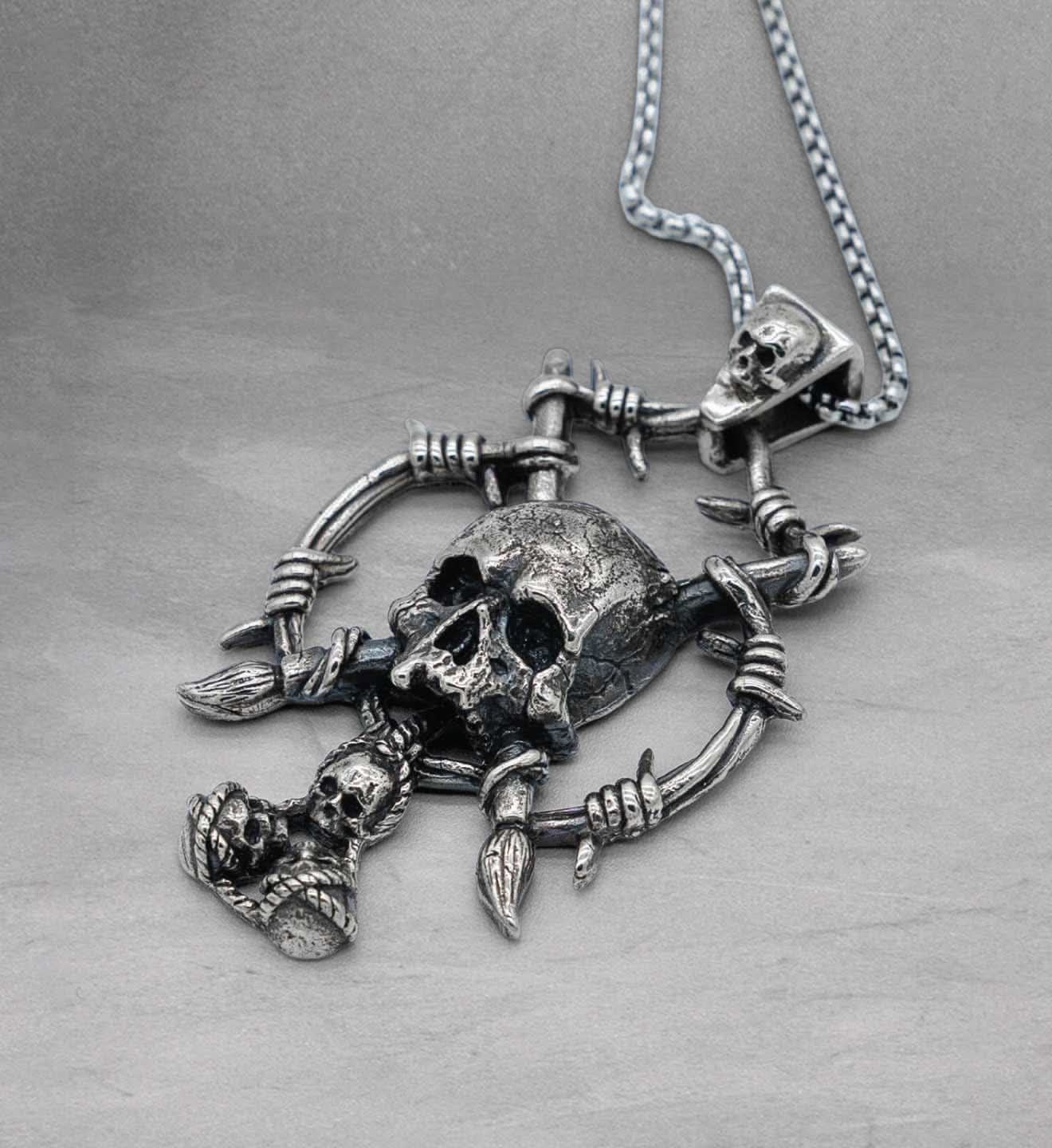 Barbwire Badge Pendant