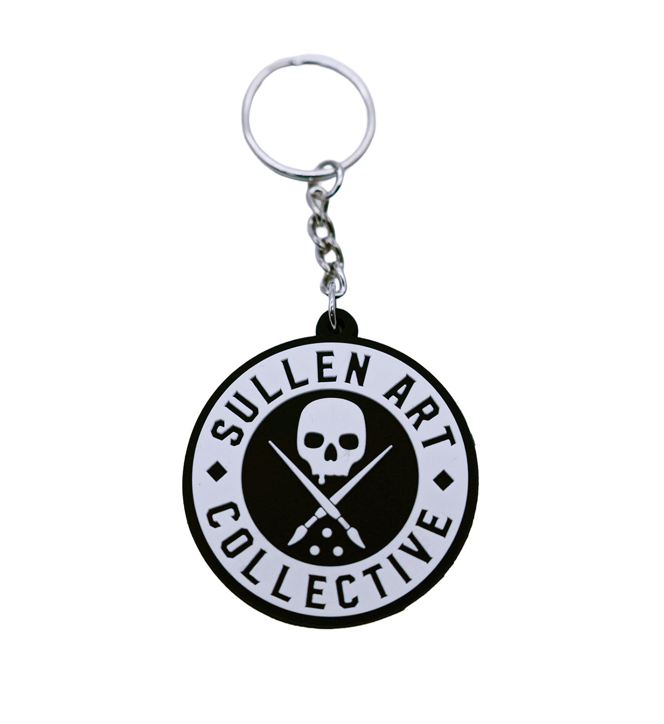 Keychain with 'Sullen Art Collective' logo on a white background