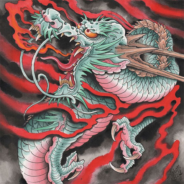 Aaron Bell tattoo dragon