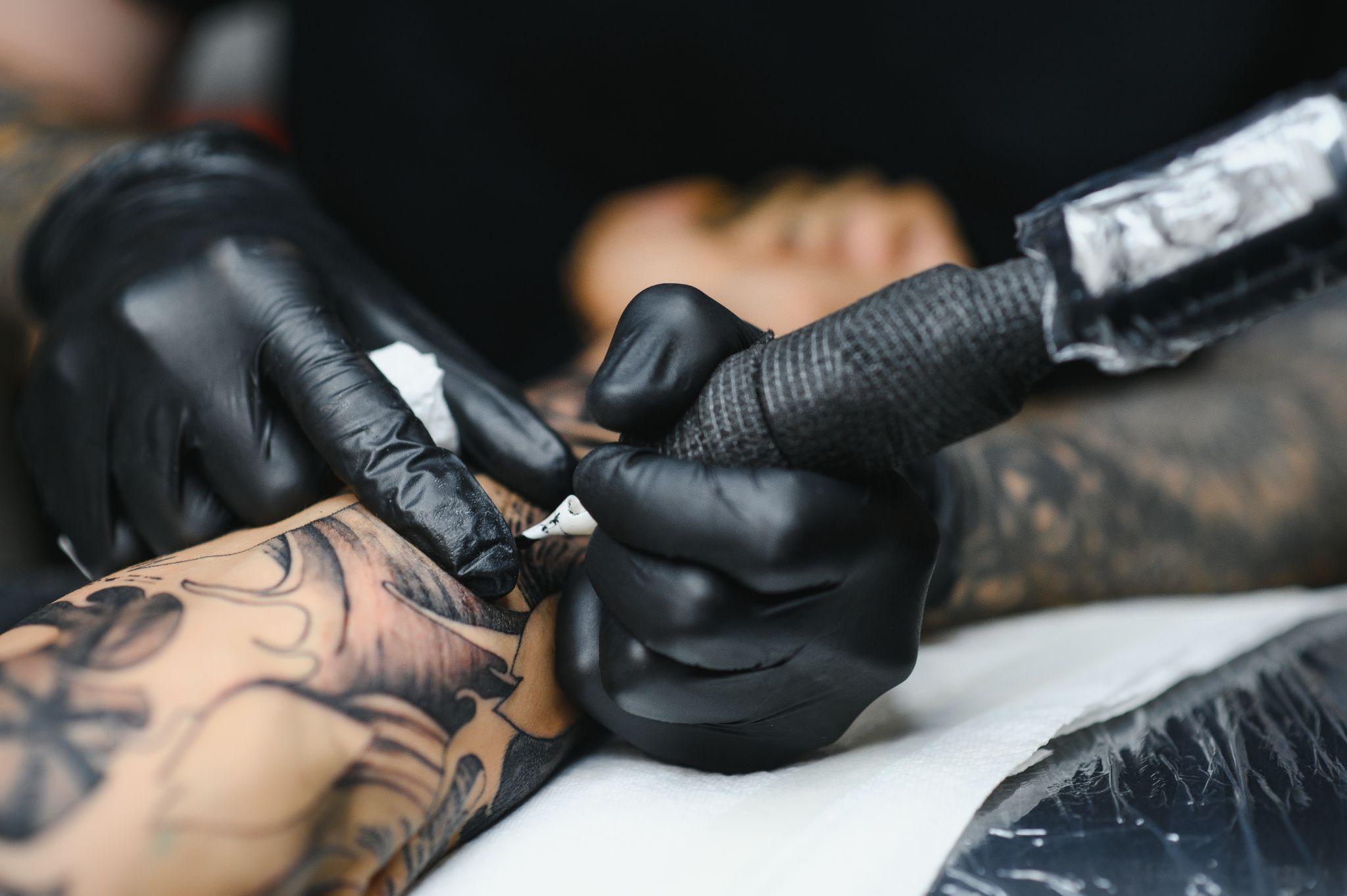 Getting a tattoo on forearm