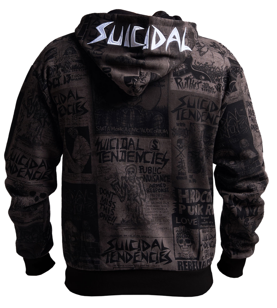 Sullen X ST Posted Zip Up Grey