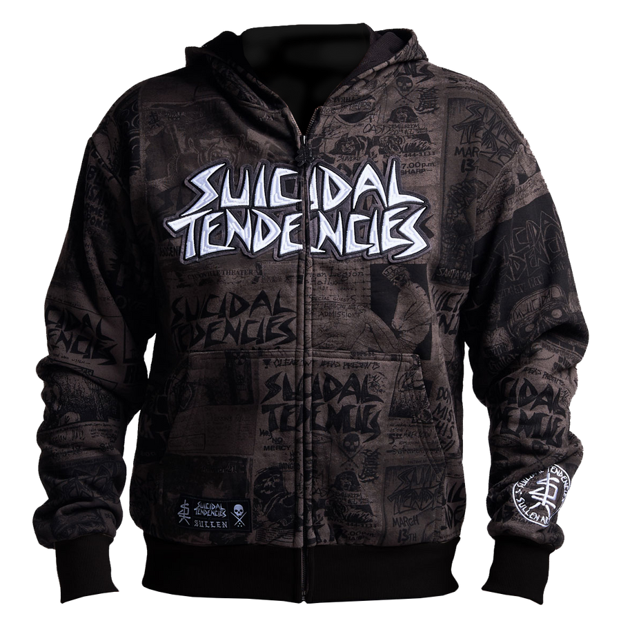 Sullen X ST Posted Zip Up Grey