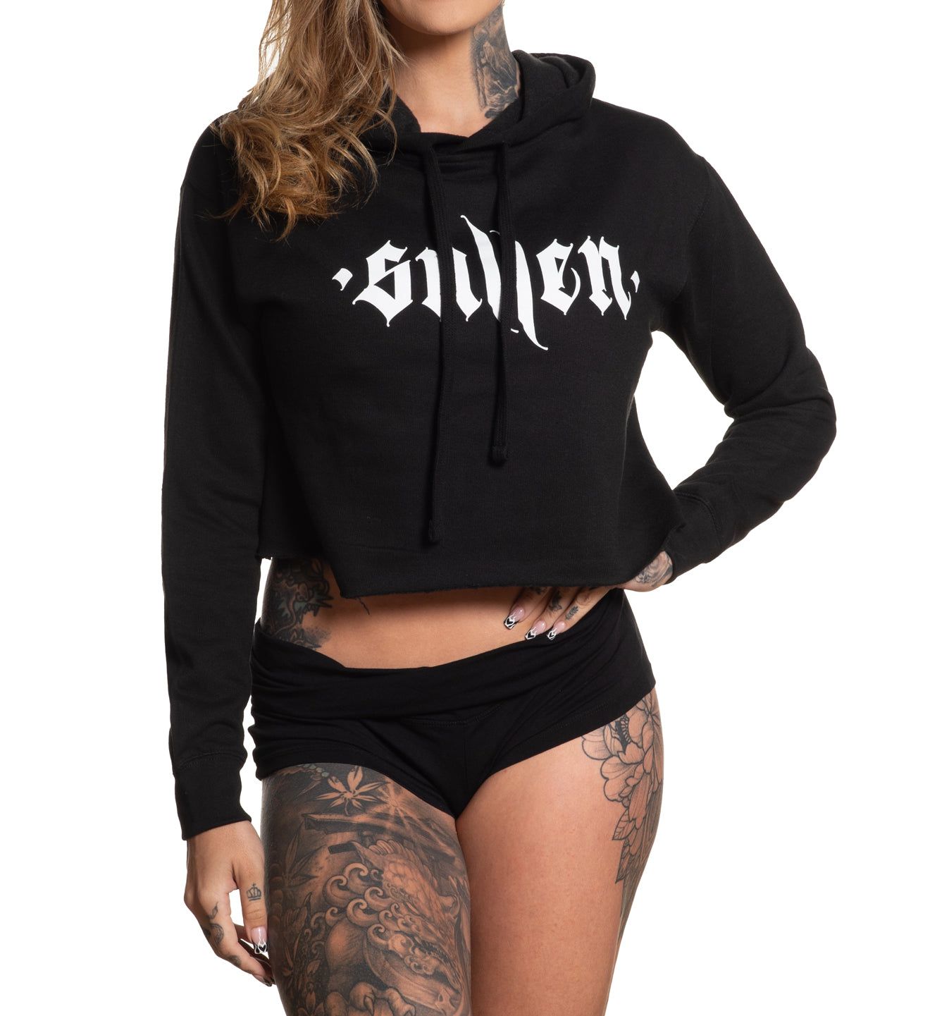 Hood crop top best sale