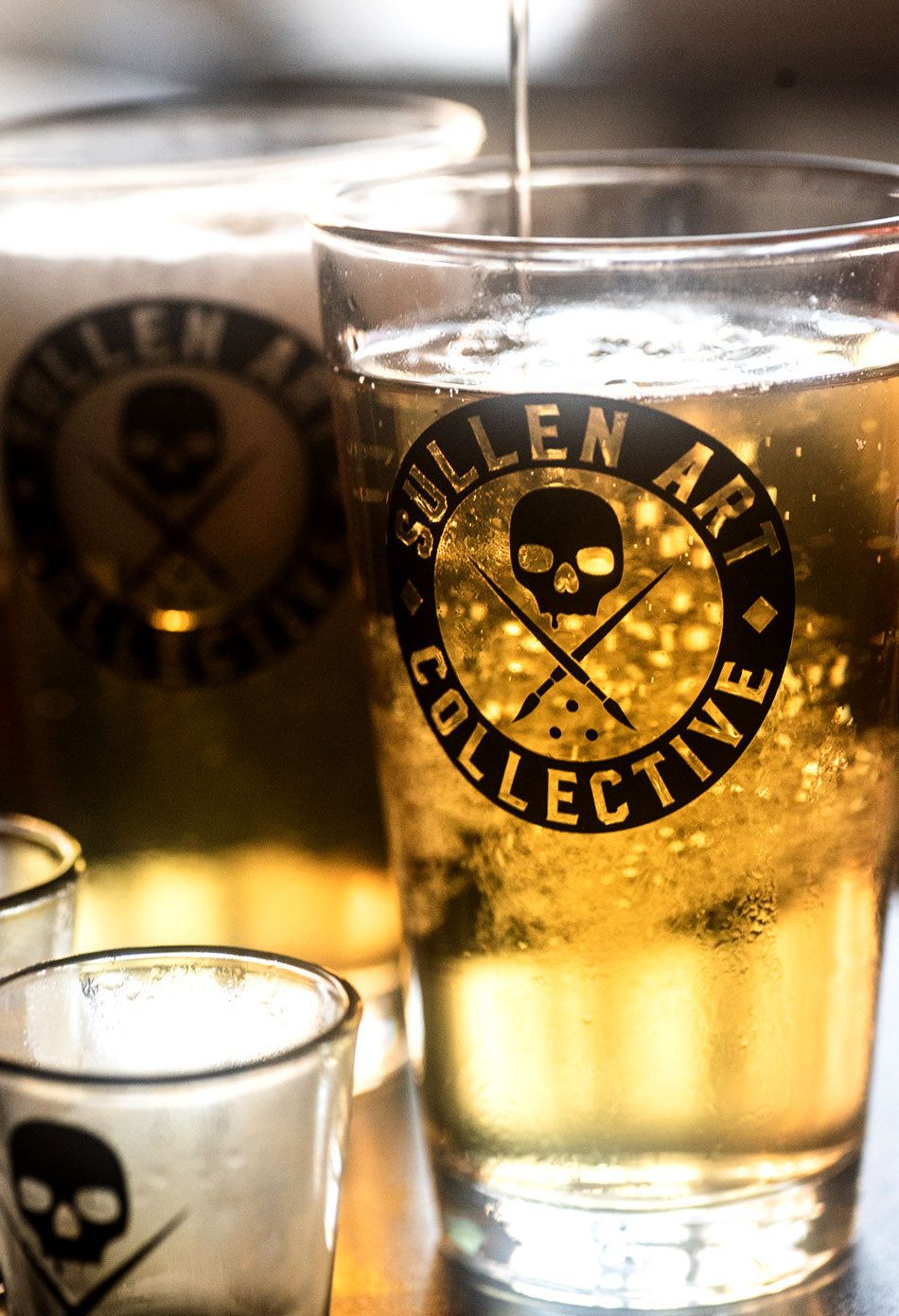 Badge Beer Glass Set Of 2 -                                     