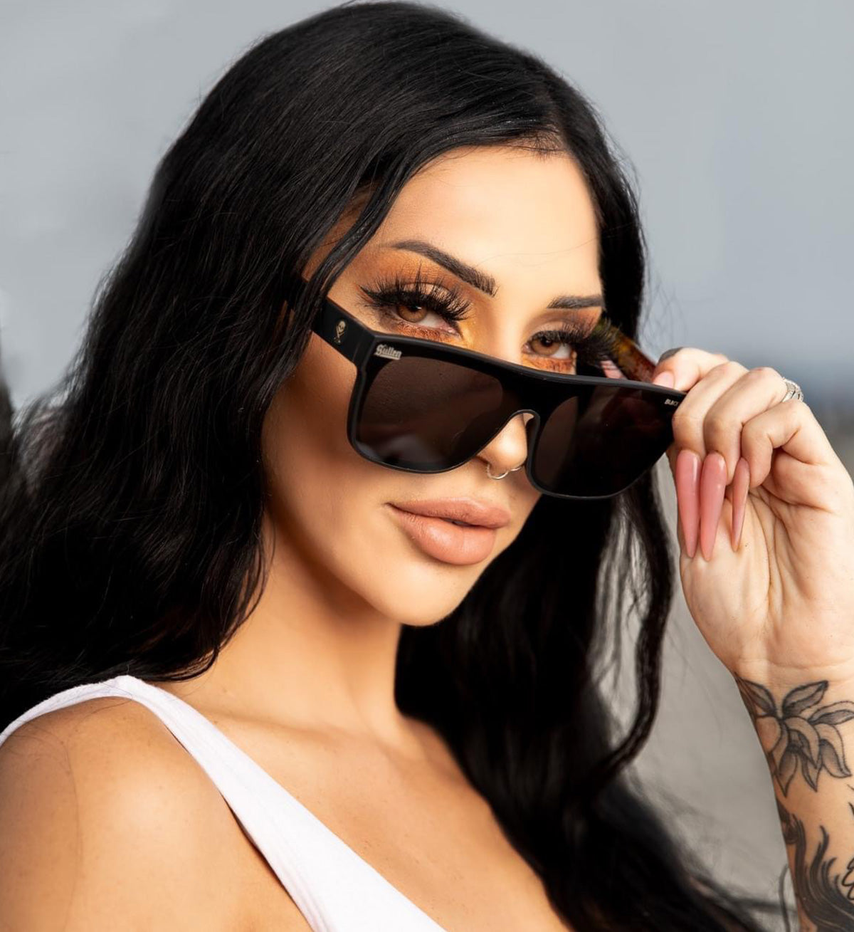 Cholohaflys Sunglasses - Shiny Black/Smoke