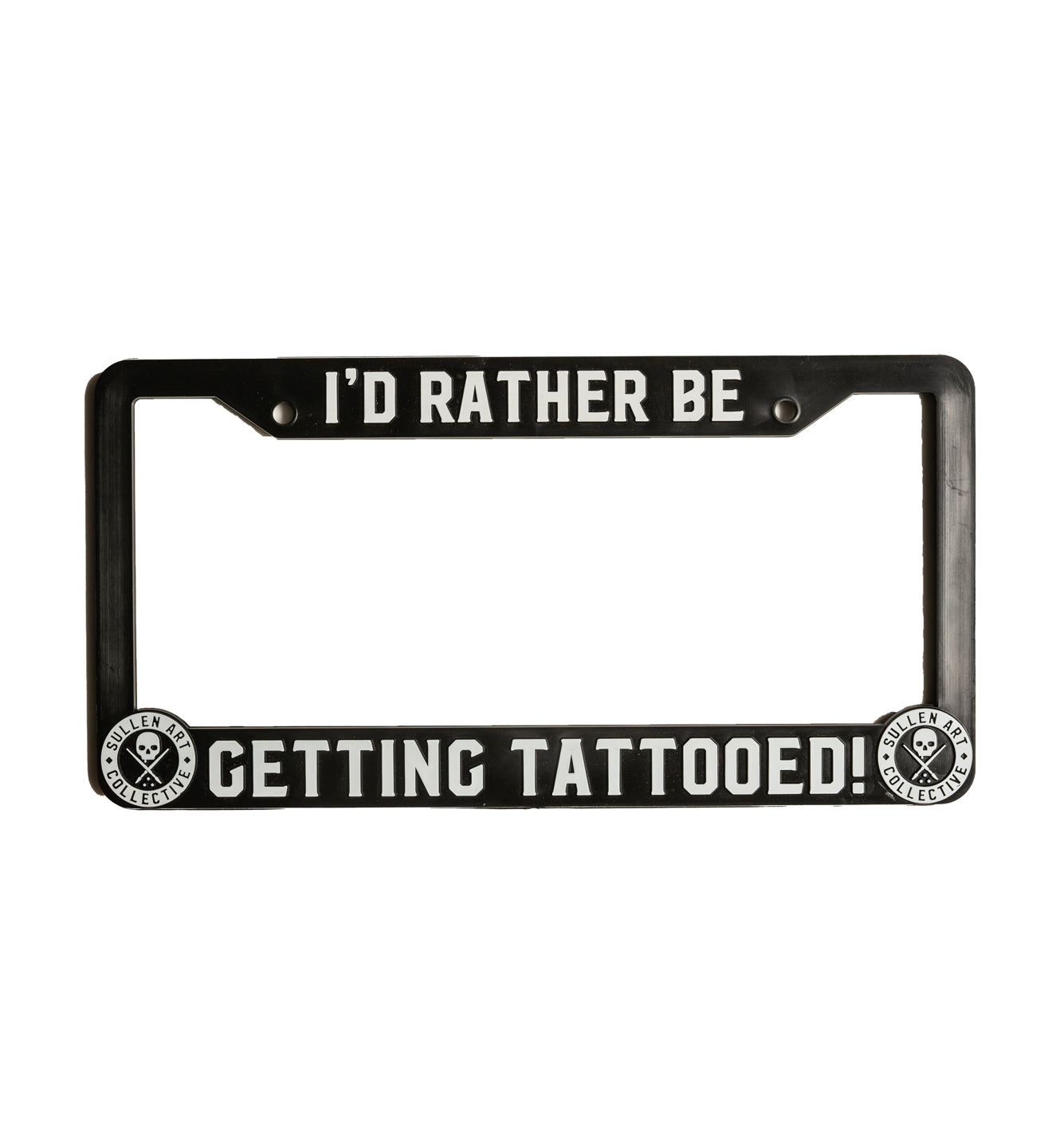 Getting Tattooed License Plate Frame