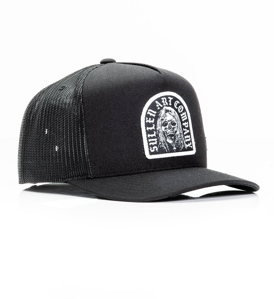 Black cap with 'SULLEN ART COMPANY' text on a white background