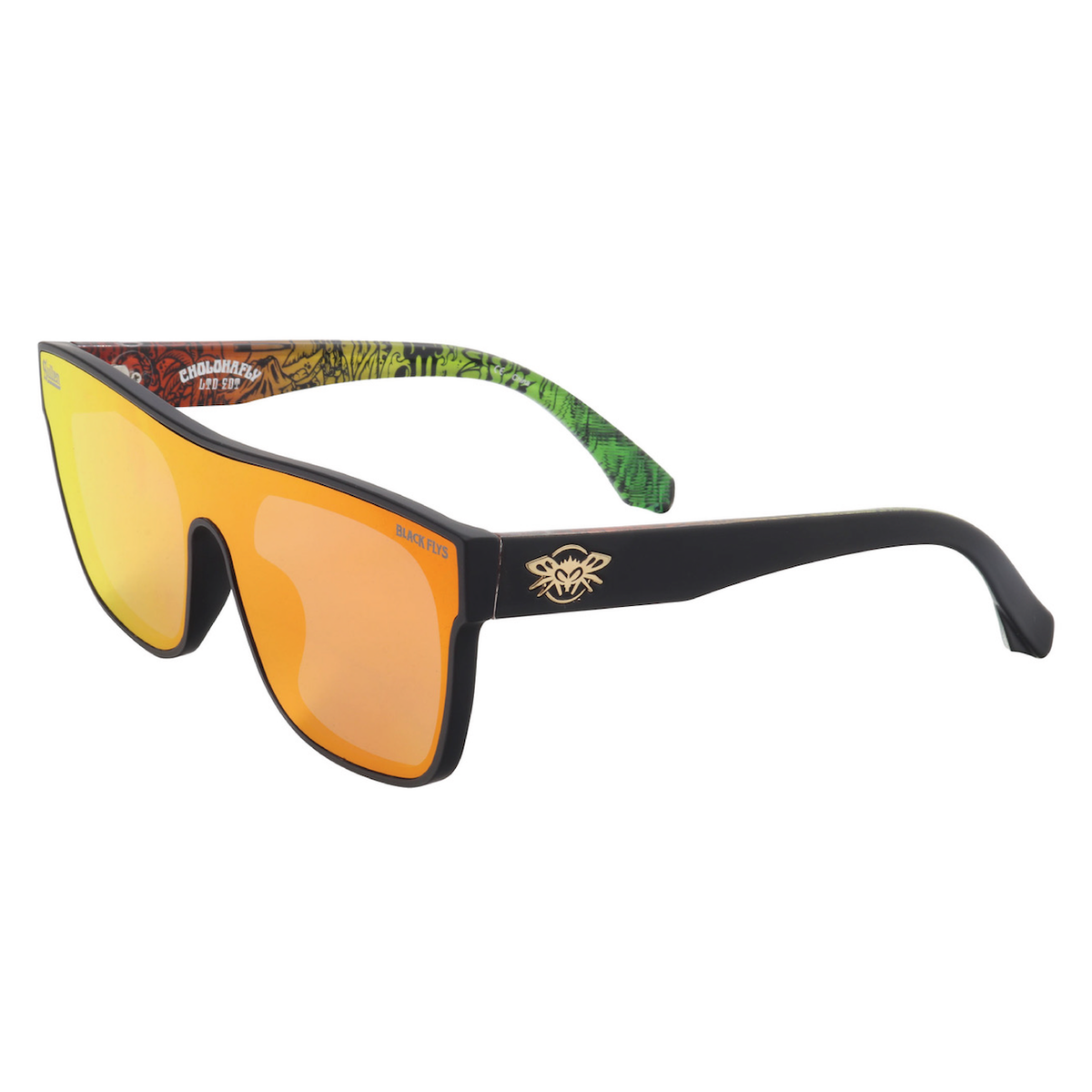Cholohaflys Sunglasses - Matte Black/Red