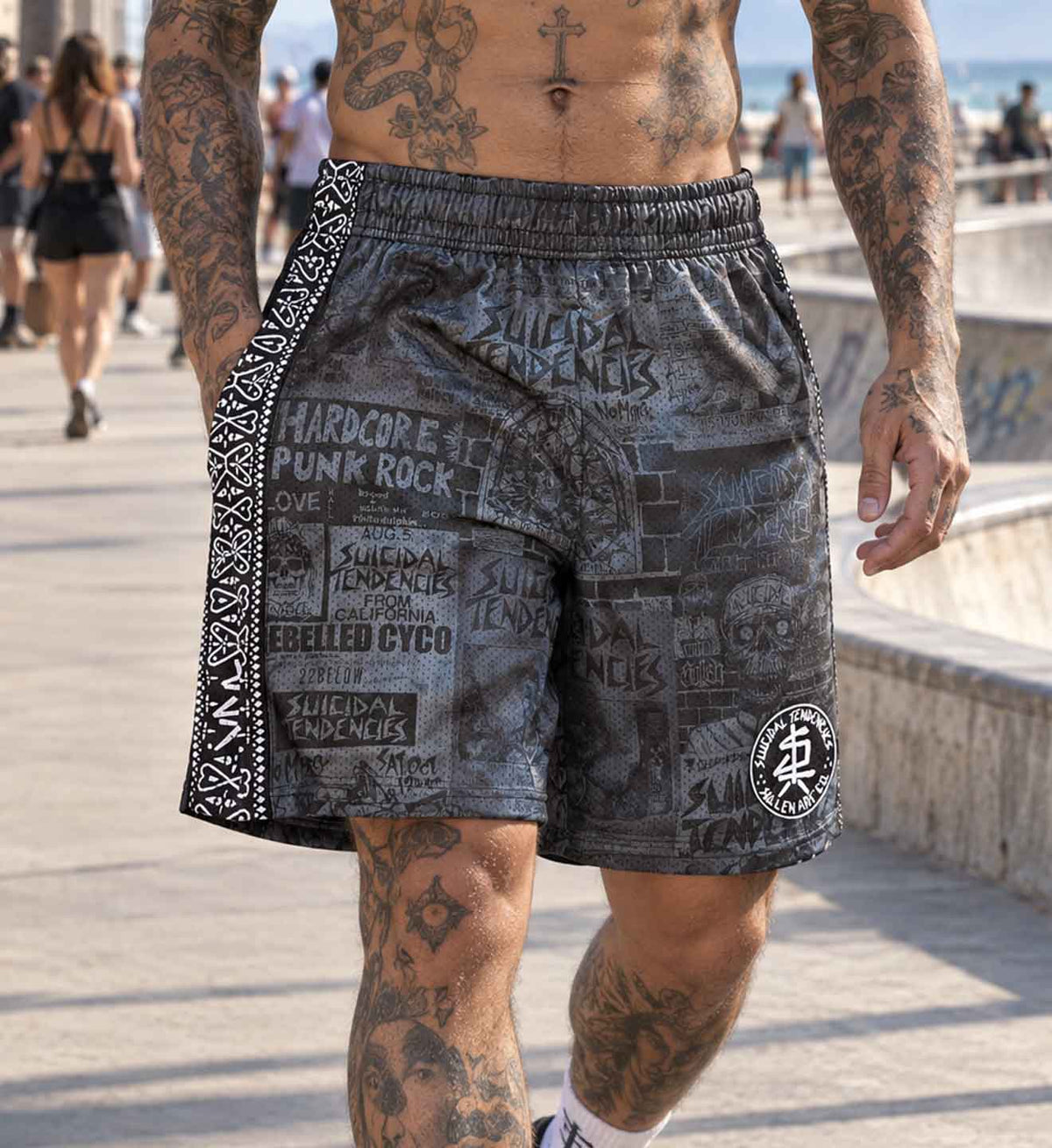 Sullen X ST Posted Shorts Grey