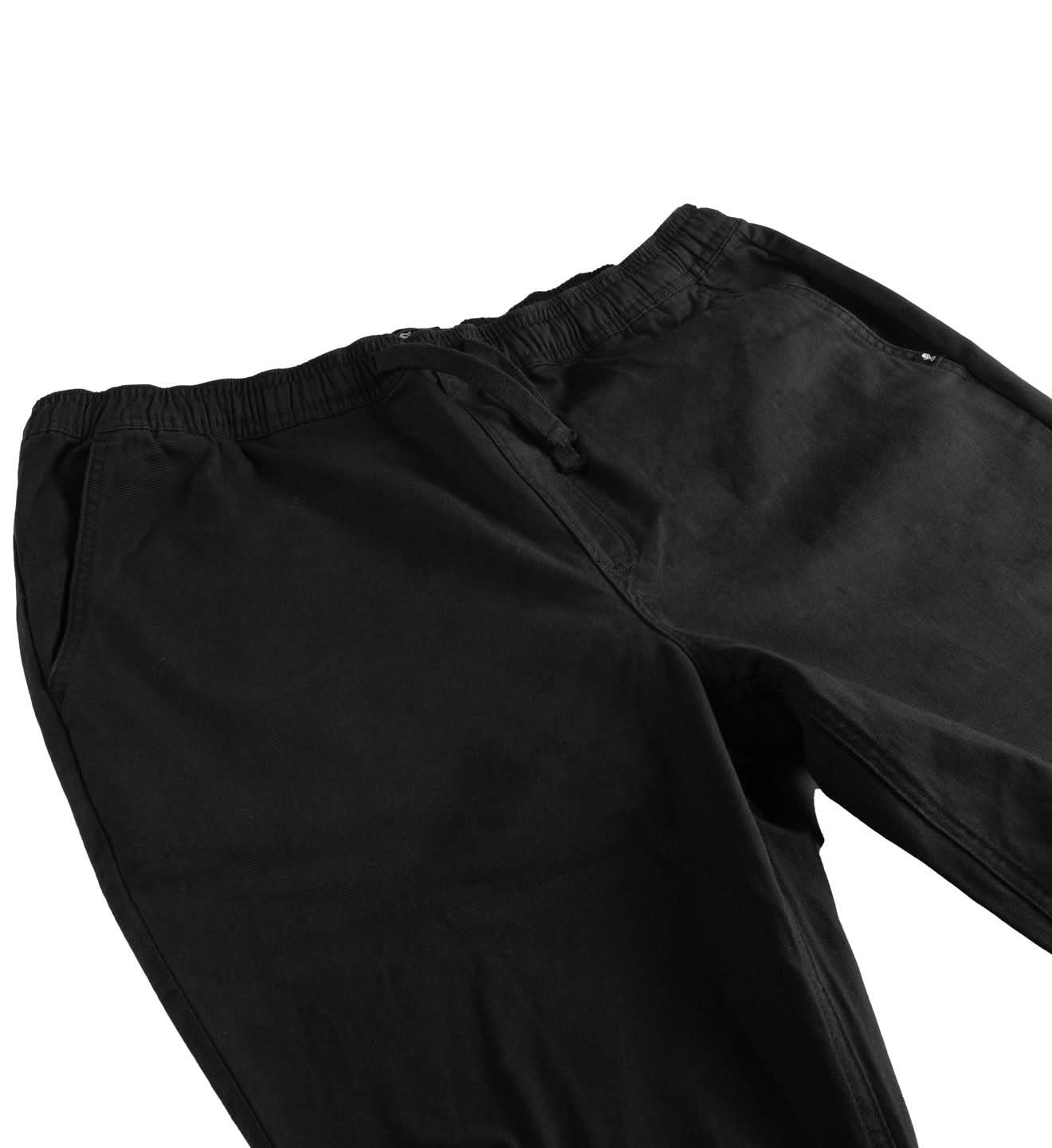 Stretched E-Waist Canvas Pants - Raven