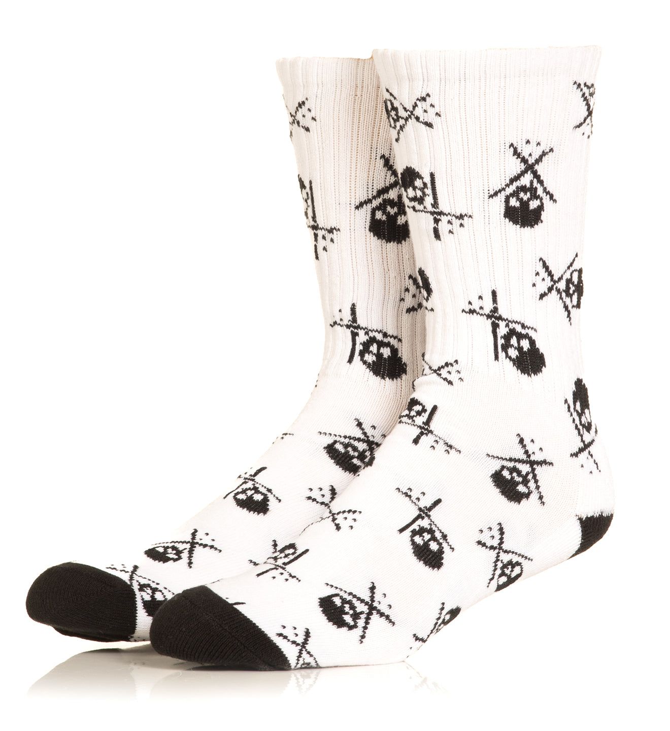 White Badged Socks 7" - 