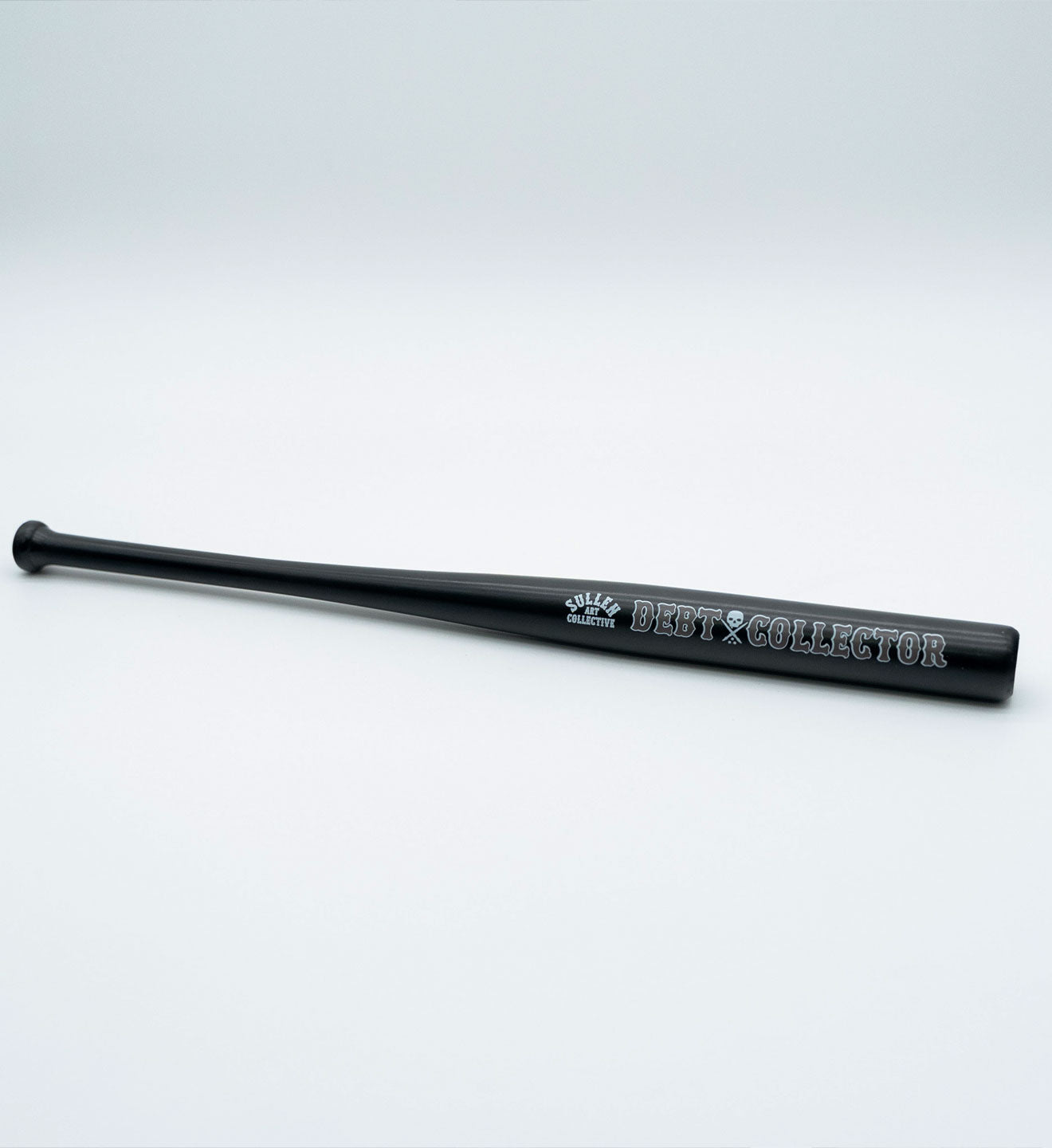 Black baseball bat with 'Best Collector' branding on a white background